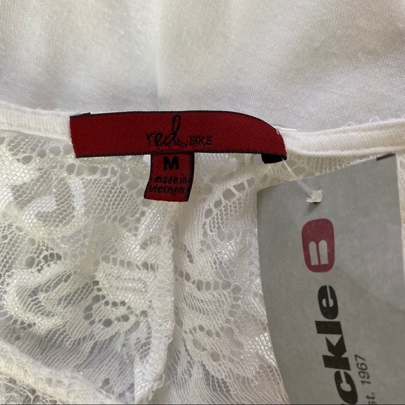 White Lace Tank Top White Size M New - Picture 6 of 6